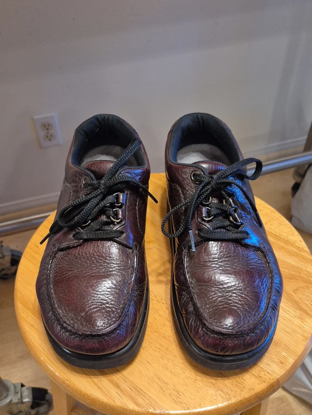 SAS Brown Maroon Leather Shoes